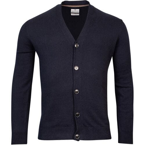 Baileys Vest Cotton Cashmere Cardigan Buttons Single Knit Navy / male