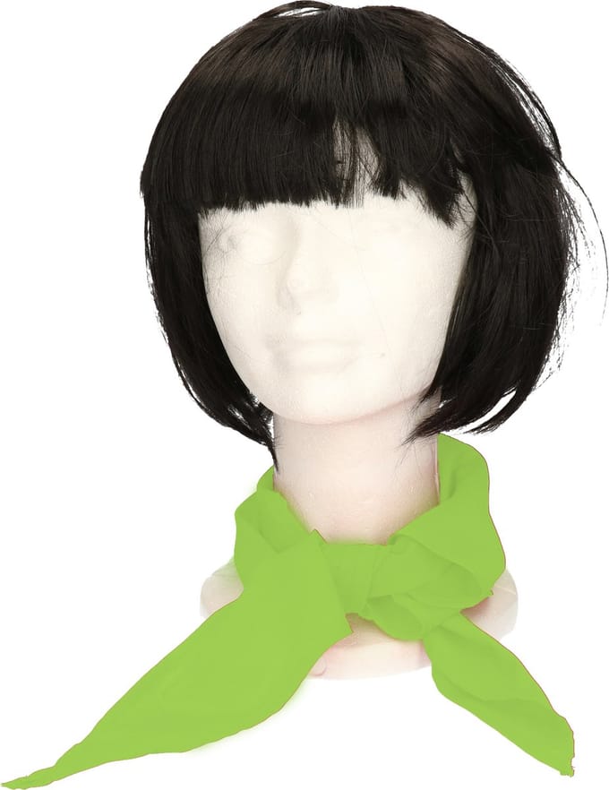 Myrtle Beach Verkleed bandana/sjaaltje - lime groen - kleuren thema/teams