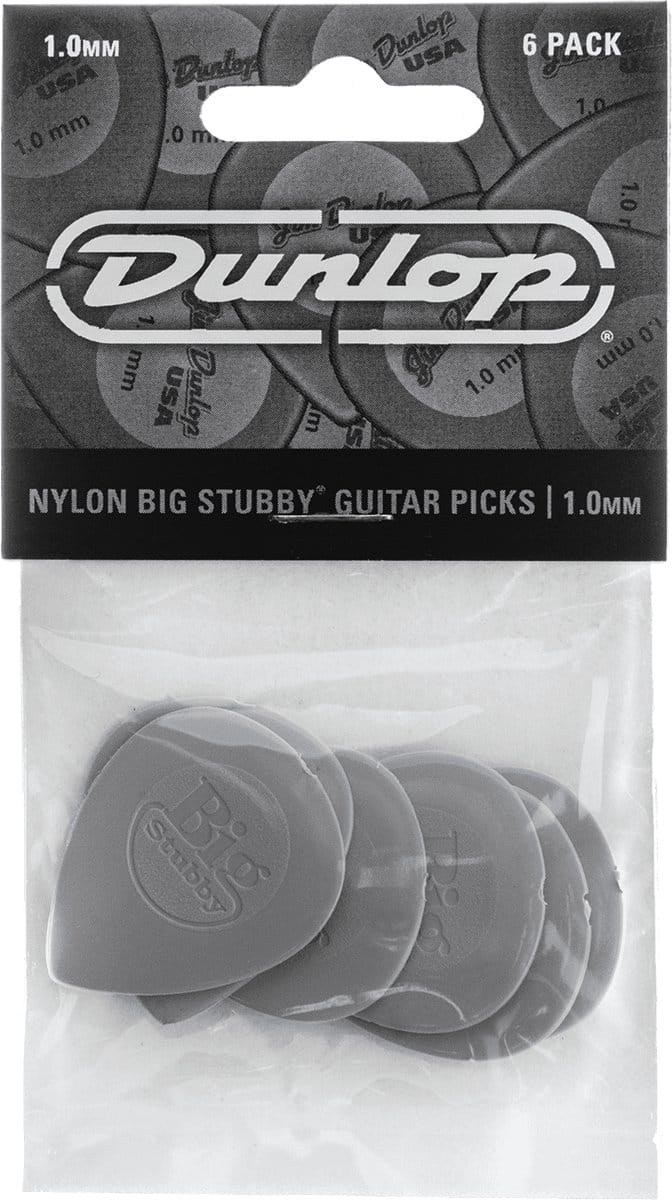 Jim Dunlop Stubby - Plectrums - Big Stubby - Player's Pack 6 Stuks - 1,00 mm