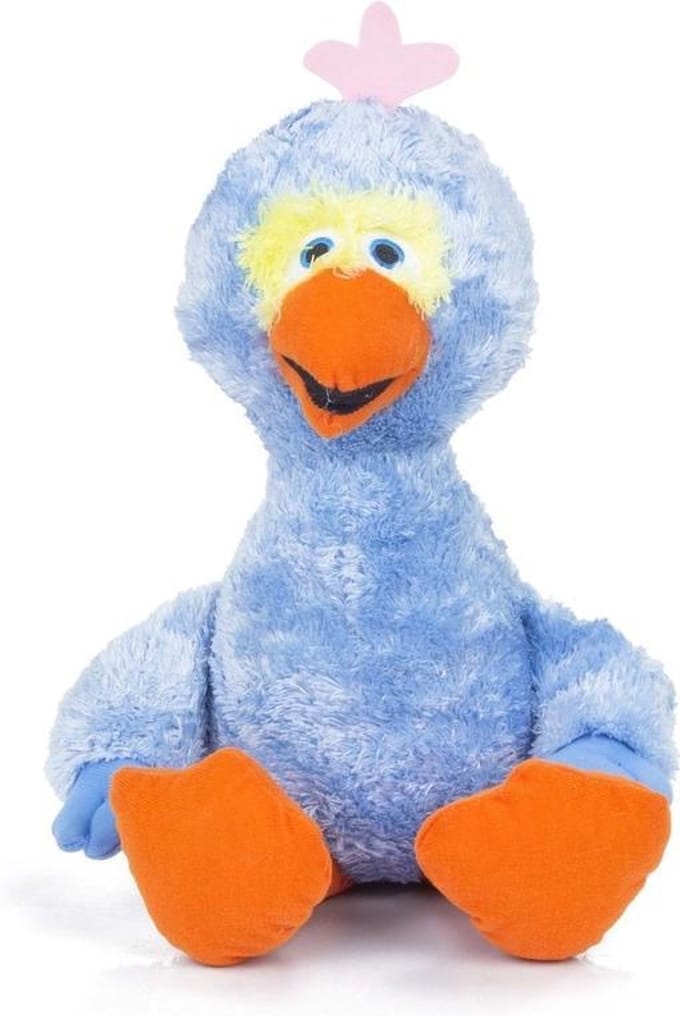 Pluche blauwe Pino Sesamstraat knuffel 38 cm