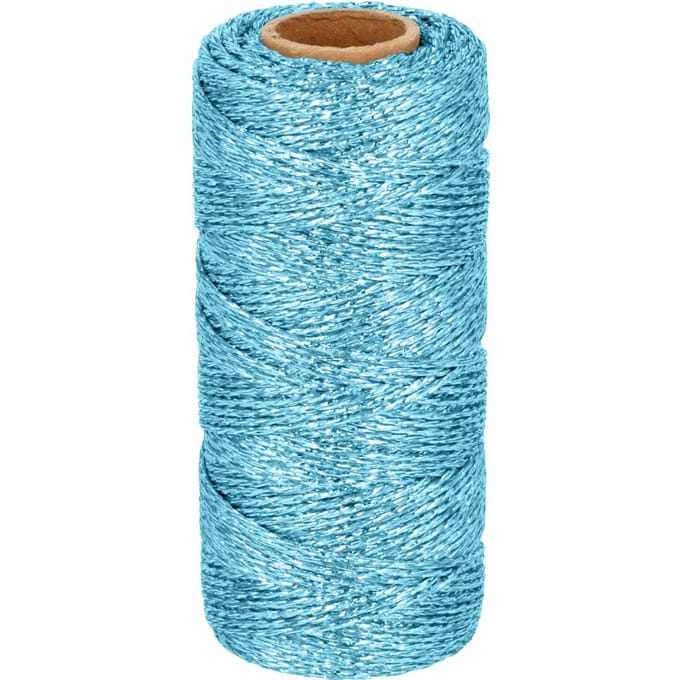 Licht blauw metaalkoord 100 m x 1,5 mm - Artemio