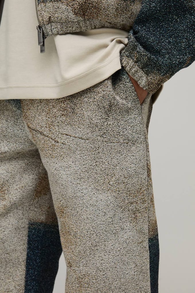 Relaxed Fit Car Tapestry Trousers | Stone | Size Medium