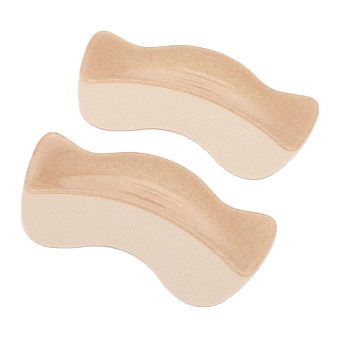 4 Paar Hielgrips Voering Maanvormige Kussens Inzetstukken Zachte Elastische Zelfklevende Hielkussentjes voor Hoge beige