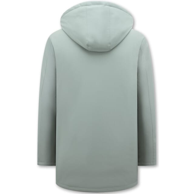 Lange Jas Heren - Winterjas Heren Waterdicht - Parka Jas Heren - Lange winterjas heren - 8766 - Witte Jas