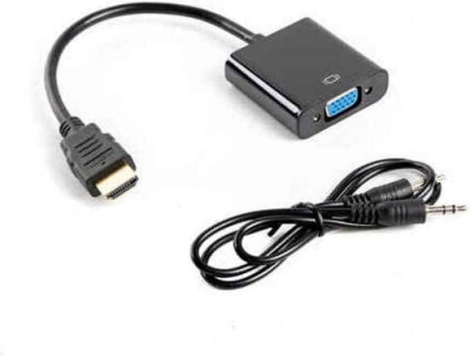 Lanberg Hdmi-A M Naar Vga F + Audio Adapterkabel Voor Converters