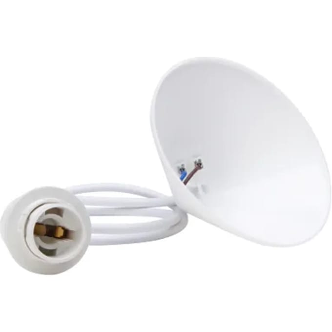 Kopp Snoerpendel E14 Met Kap 110mm Wit