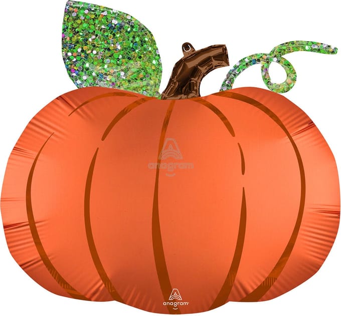 AMSCAN - Aluminium ballon pompoen glitters 63 cm