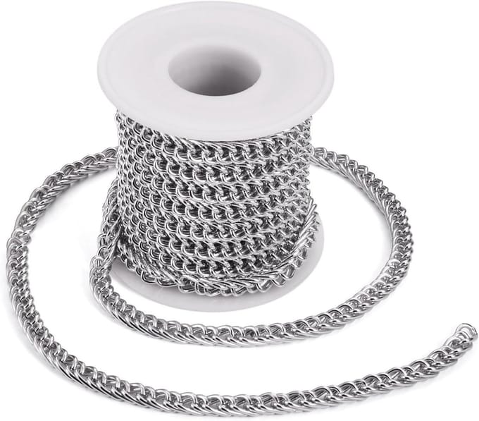 Aluminium Kettingen - Metaal Links - Sieraden Maken - Ongelast Ontwerp - 5 Meter - Platina