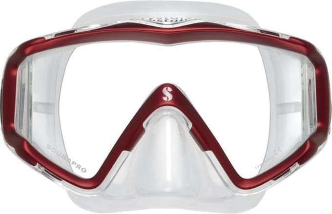 Scubapro Crystal VU Duikbril - Transparant / Rood