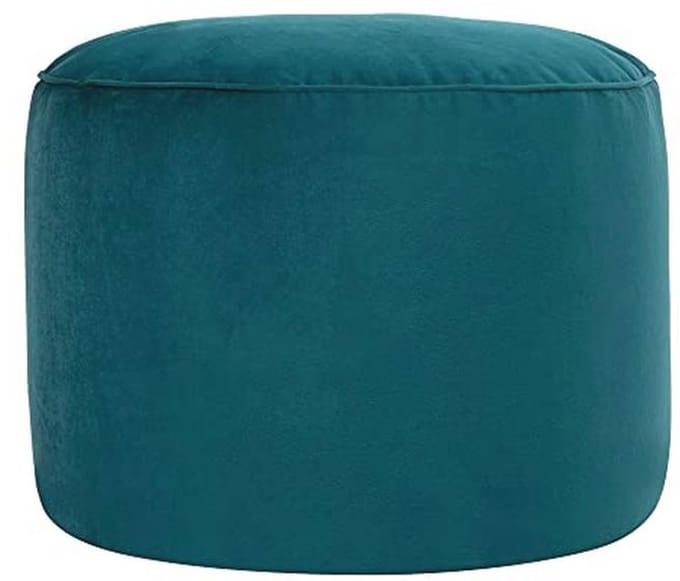Fluwelen Poef in Teal Groen – Luxe Hocker en Voetensteun