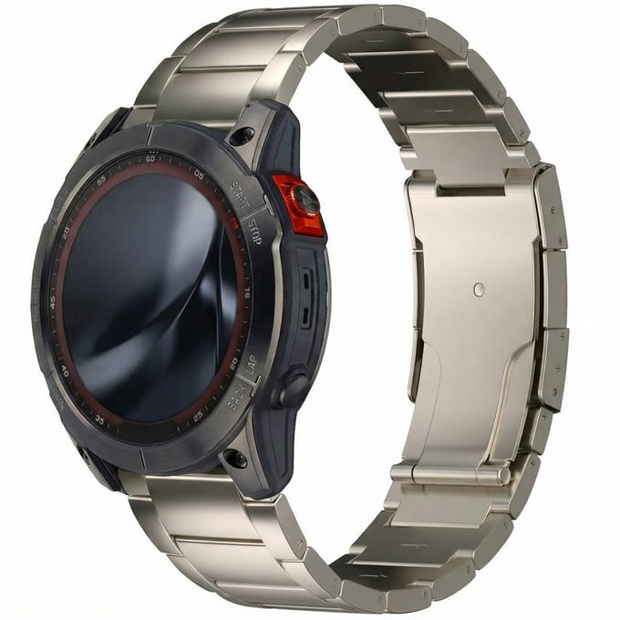 Mat Titanium bandje - Geschikt voor - Garmin 26 mm aansluiting - Titanium
