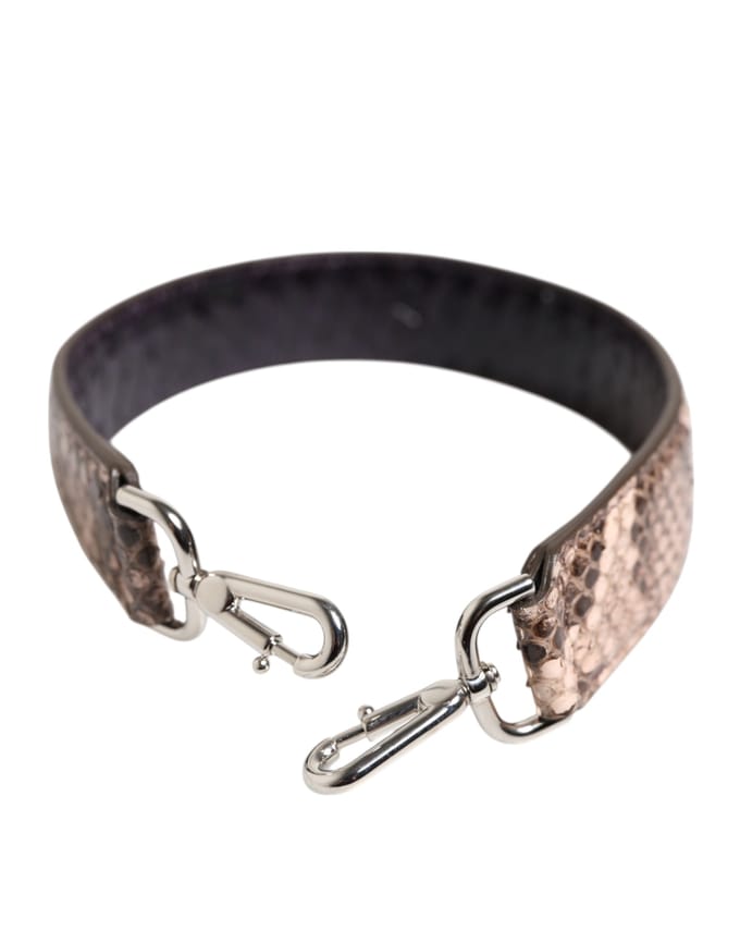 Bruine Exotische Leren Handtas Accessoire Schouderband