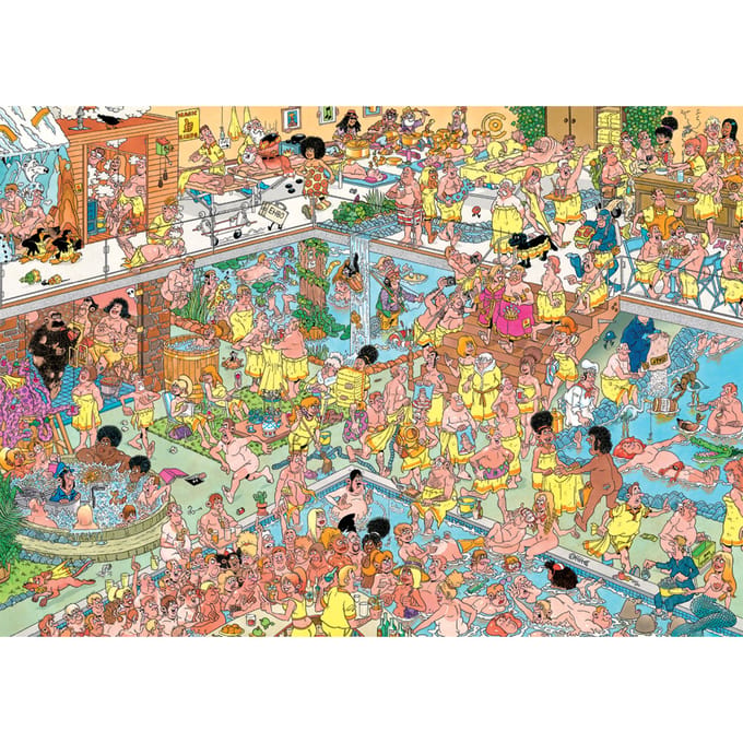 Jumbo Jan Van Haasteren Puzzel Not so wellness, 1000st Bordspellen Volwassenen puzzels