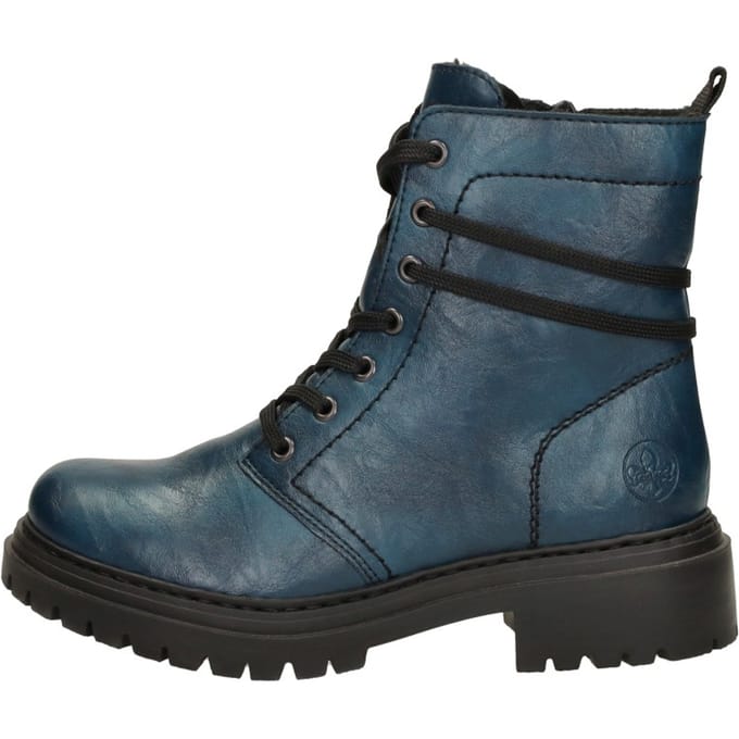 Rieker dames veterboot - Petrol - Maat 43