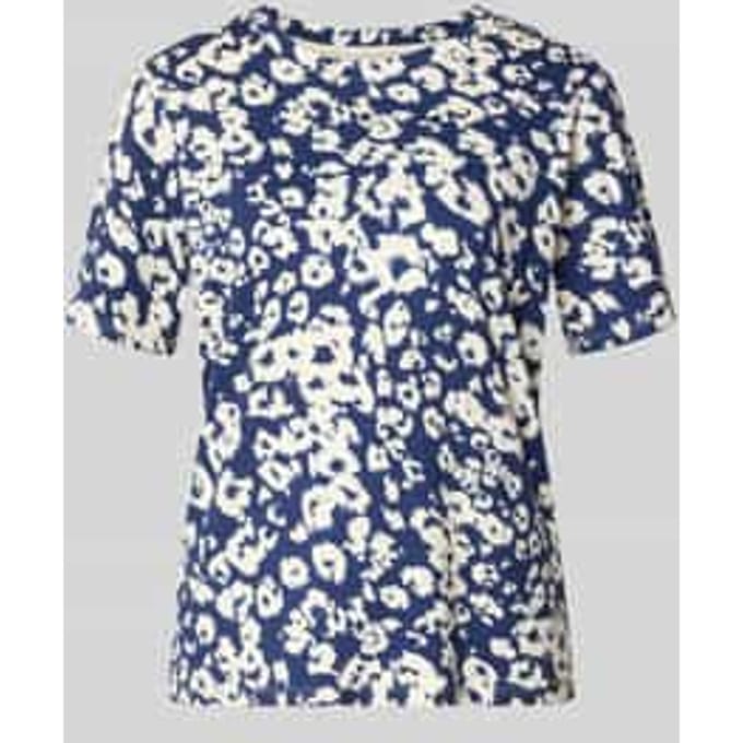T-shirt in all-over look met ronde hals