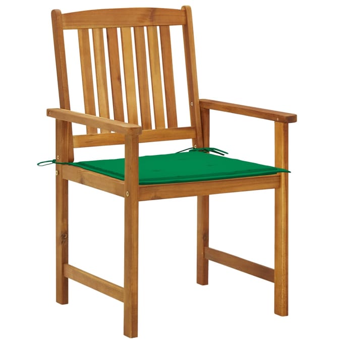 vidaXL - Tuinstoelen - 2 - st - met - kussens - massief - acaciahout