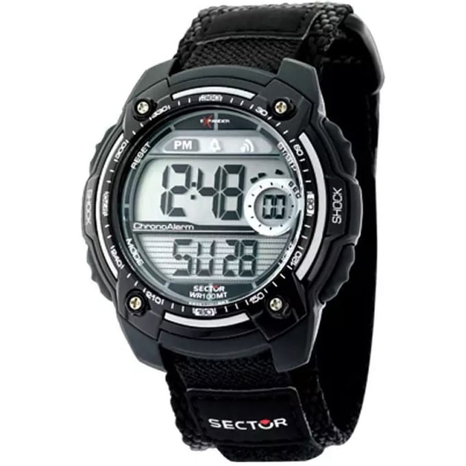 Sector STREET DIGITAL BLACK STRAP SILVER R3251172023