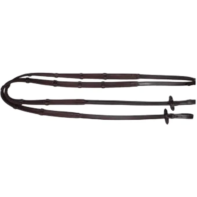Leidsels voor paard leer rubber met stops Jump'In