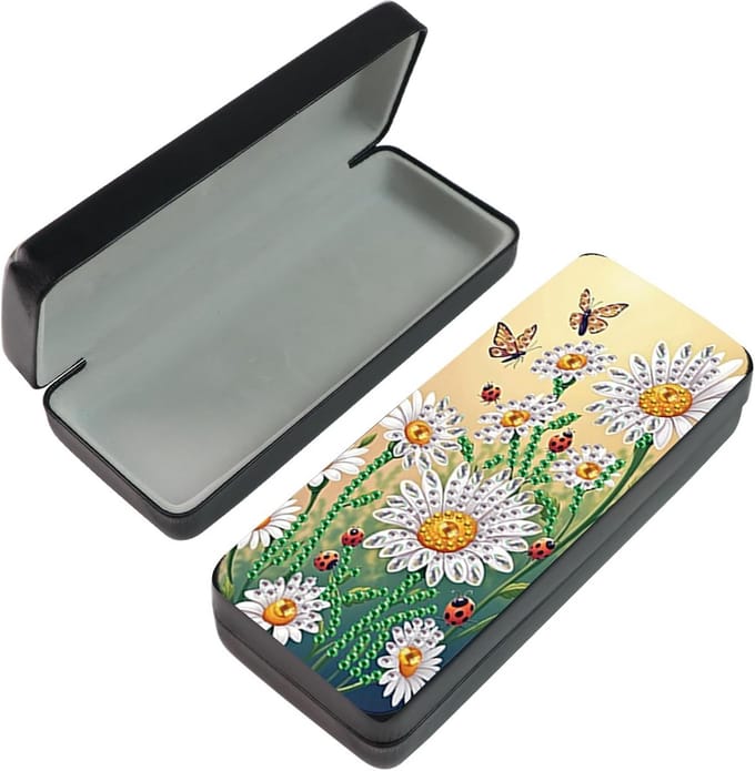 Brillen Etui - Opbergdoos - Knutselen Organiseren - Hardshell - 16 cm - Daisy