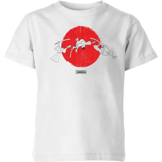Samurai Jack Sunrise Kids' T-Shirt - White - 110/116 (5-6 jaar)