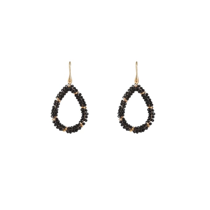 Go Dutch Label Oorhangers Drop Dangle Goud Zwart