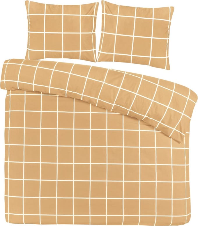 Day Dream Dekbedovertrek Katoen Big Check - beige 140x200/220cm