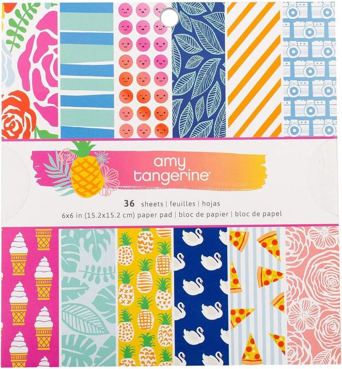 Multikleurig Papierblok Enkelzijdig - 36 Vellen Scrapbook en Knutselpapier