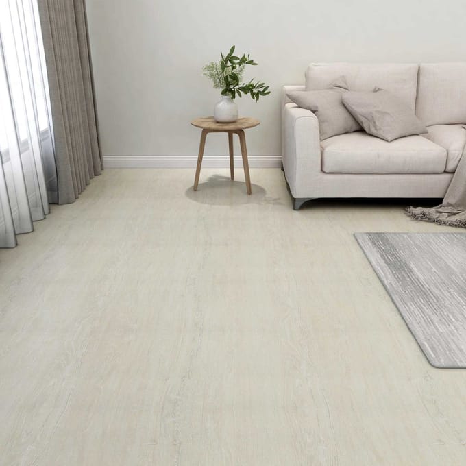 vidaXL - Vloerplanken - Crèmewit - 5,11 - m² - 55 - st - PVC