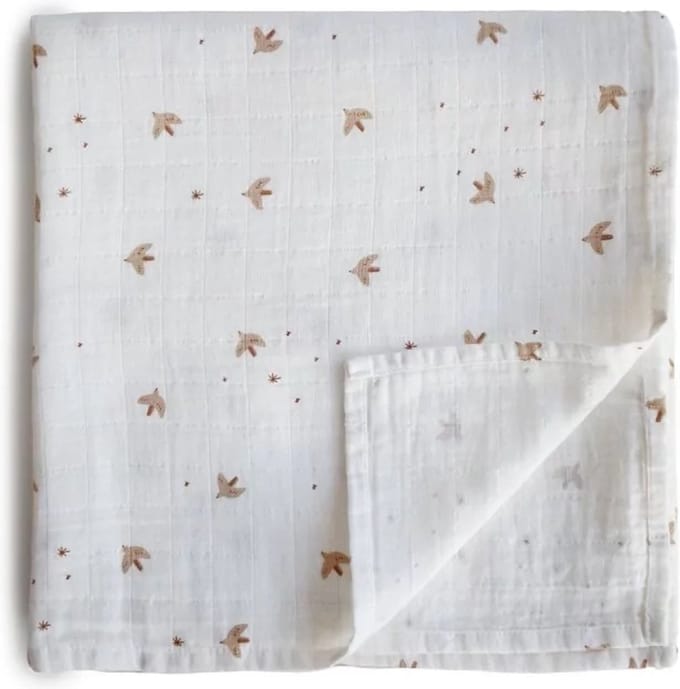 Mushie hydrofiele doek sparrow 120 x 120