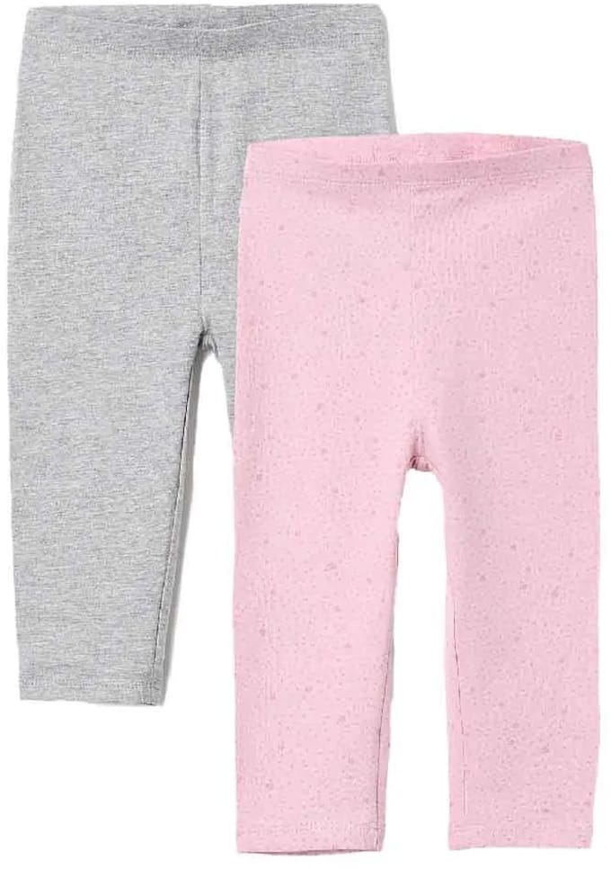 Zippy 3107142901 Leggings 2 Eenheden Grijs,Roze 9-12 Months Meisje