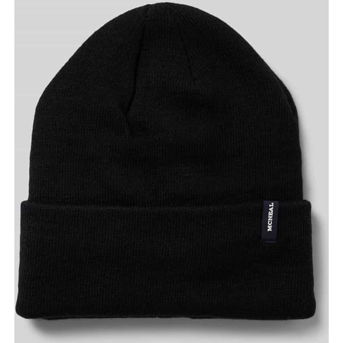 Beanie met labeldetail