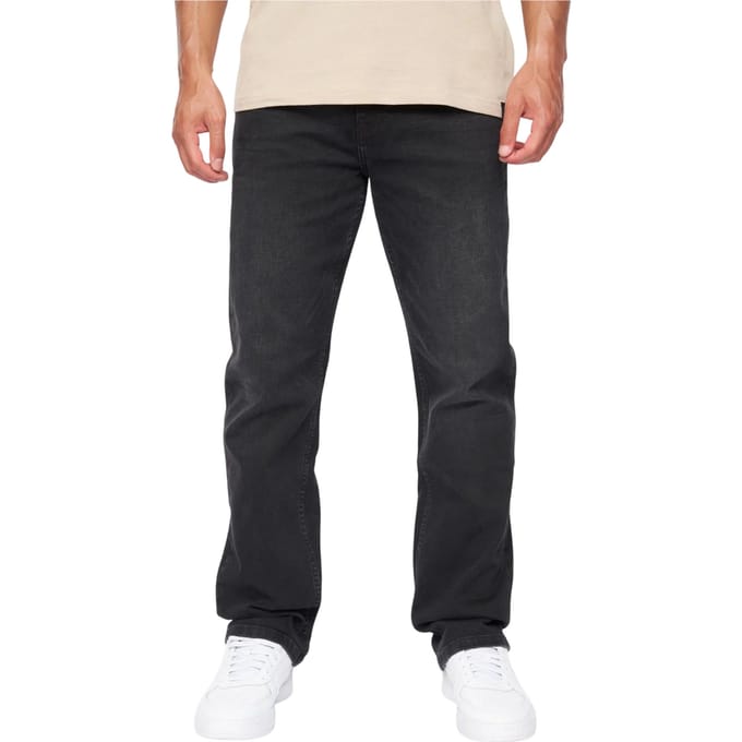 Duck and Cover Rechte Jeans Heren Janstar (Zwart wassen)