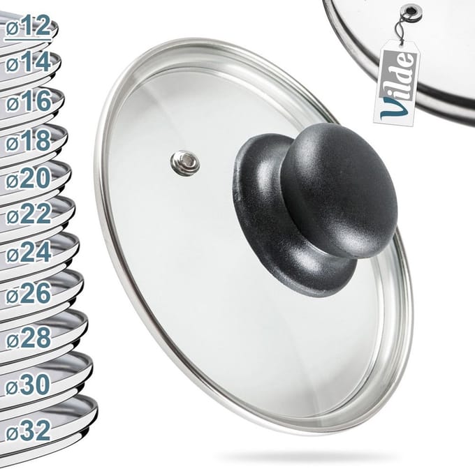 Deksel Glas Hittebestendig 12 cm - Pannendeksel - Pandeksel - Potdeksel