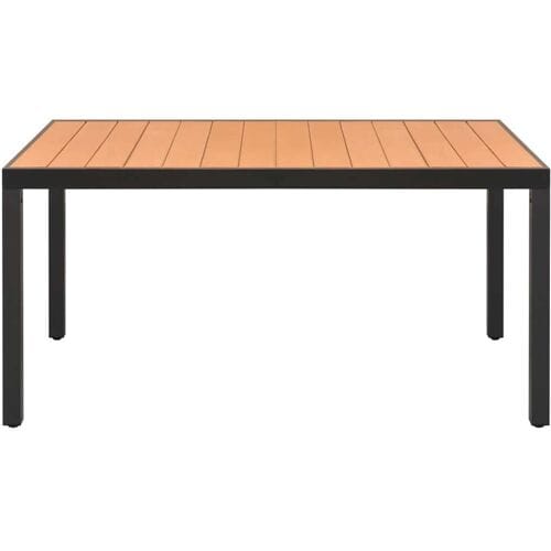 vidaXL - Tuintafel - 150x90x74 - cm - aluminium - en - HKC - bruin
