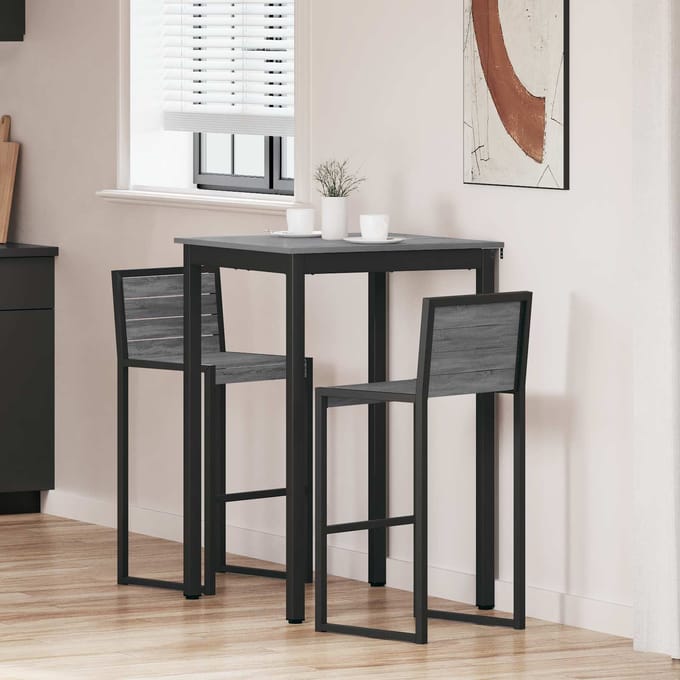vidaXL - Staande - Bartafel - Bewerkt - hout - Vierkant