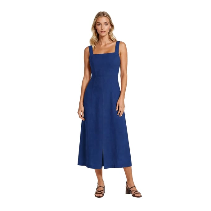 Vierkante Hals Jurk Dames Haris Cotton