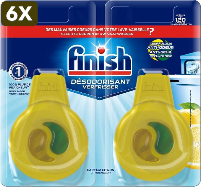 6 x Finish Duo pack Deo Citrofresh