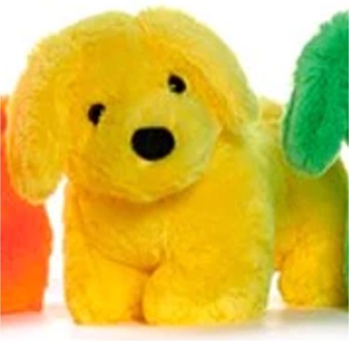 Luna - Pluche Knuffel Hond - Geel - 25cm