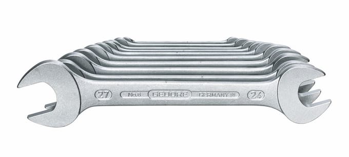 Gedore 6077540 Doppelmaulschlüsselsatz 10tlg 6-27mm DIN3110 Gedore Dubbele steeksleutelset 10-delig Sleutelbreedte (metrisch) 6 - 27 mm