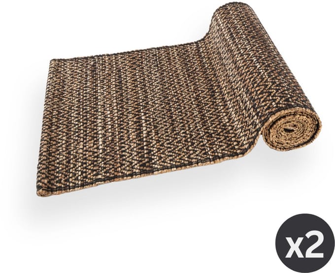 Tiseco - Tafelloper ASTER - SET/2 - waterhyacint - 30x45 cm, zwart