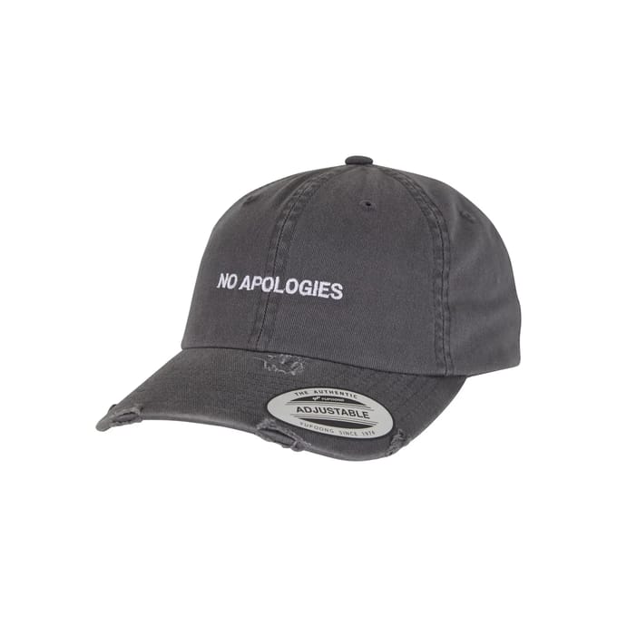 Mister Tee - No Apologies Low Profile Destroyed Verstelbare pet - Grijs