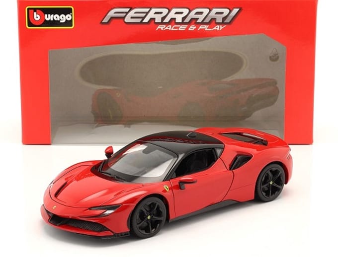 Ferrari SF90 Stradale modelauto 1:18 Bburago rood