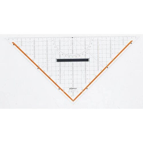 Rumold Geodriehoek 1058 Transparant Lengte schijne zijde: 32.5 cm