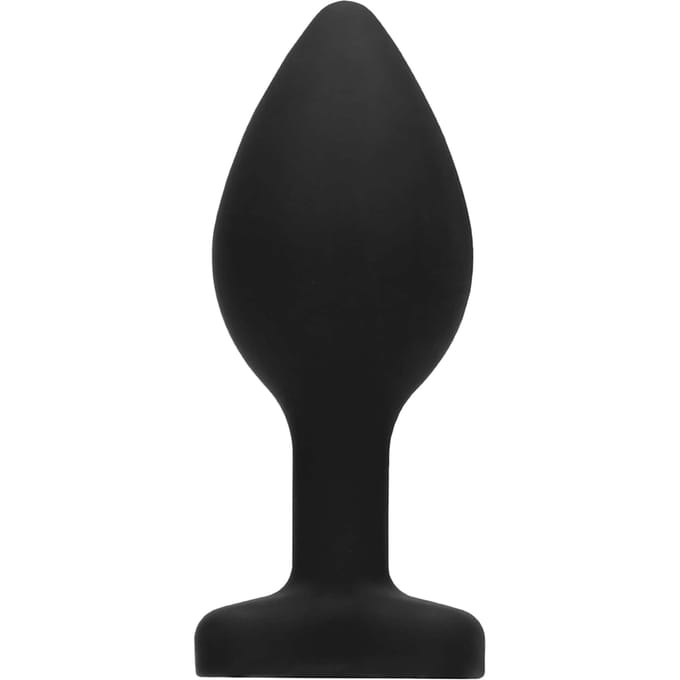 Diamond Heart Butt Plug - Regular - Black