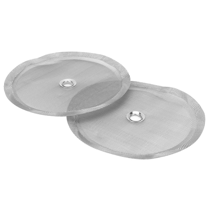 2 STUKS 100 Mesh Roestvrijstalen Filterscherm Vervanging voor Koffiepers Accessoire white