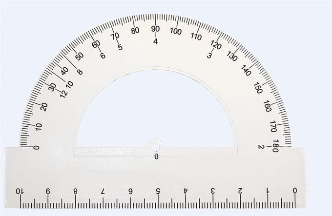 Grand Kantoormeter 180 graden - 10 cm, transparant