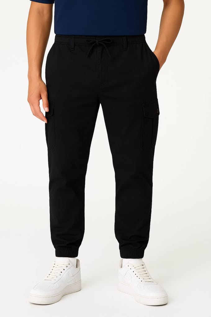 Smith & Solo cargo broek heren - chino broeken - Zwart - S