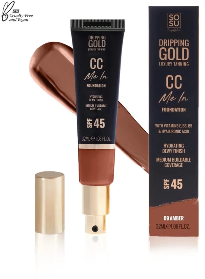 Dripping Gold | CC Me In Foundation 09 Amber - SPF 45 - Vegan