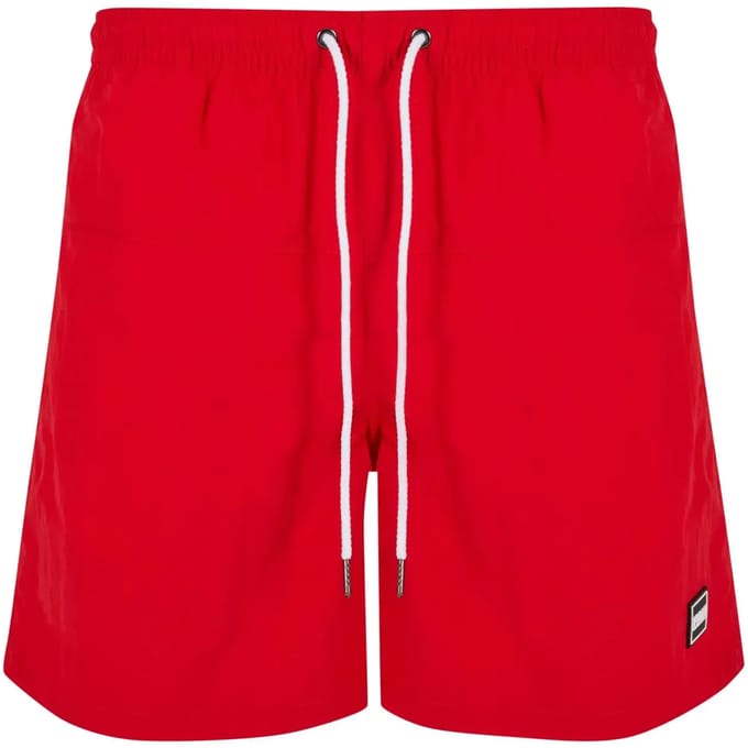 Urban Classics - Block Zwemshorts - S - Rood