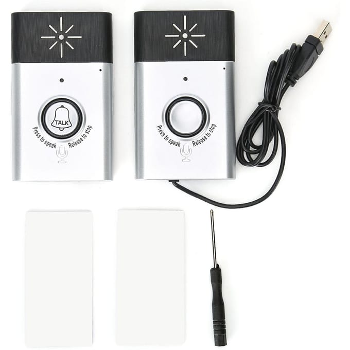 2.4GHz Mini Draagbaar Twee-Weg Spraak Intercom Draadloos Deurbel Intercom Systeem
